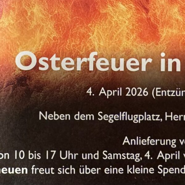 Osterfeuer am Flugplatz